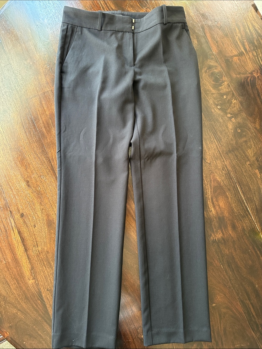 Classic Black Straight-Leg Dress Pants